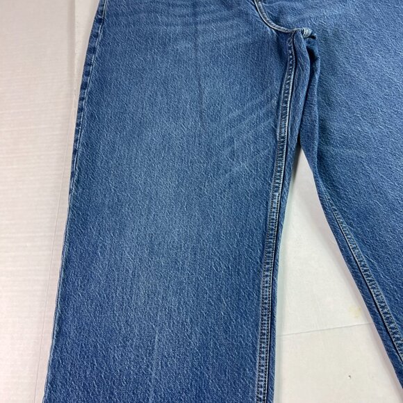 Abercrombie Fitch Jeans Womens 31x28* High Rise Loose Blue Raw Hem Denim Tag 30L - Picture 4 of 16